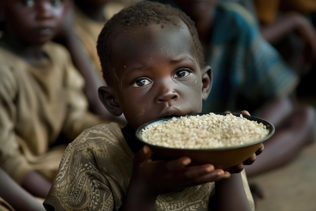 La fame, la povertà, il grande problema sociale silenzioso dell'umanità, bambini e adulti di baraccopoli sporchi.