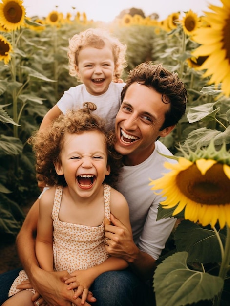 La famiglia dei girasoli è una famiglia di tre persone.