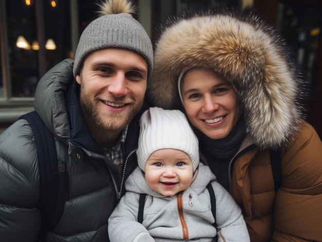 La famiglia festeggia insieme la vigilia di Natale