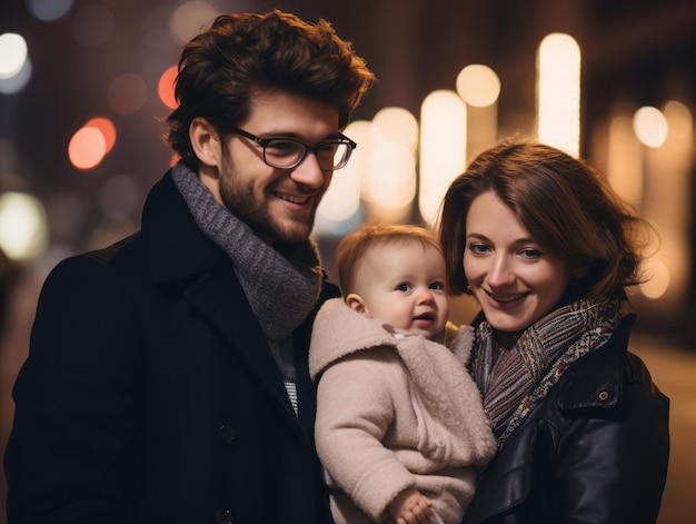 La famiglia festeggia insieme la vigilia di Natale