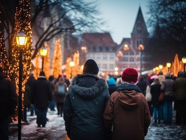 La famiglia festeggia insieme la vigilia di Natale