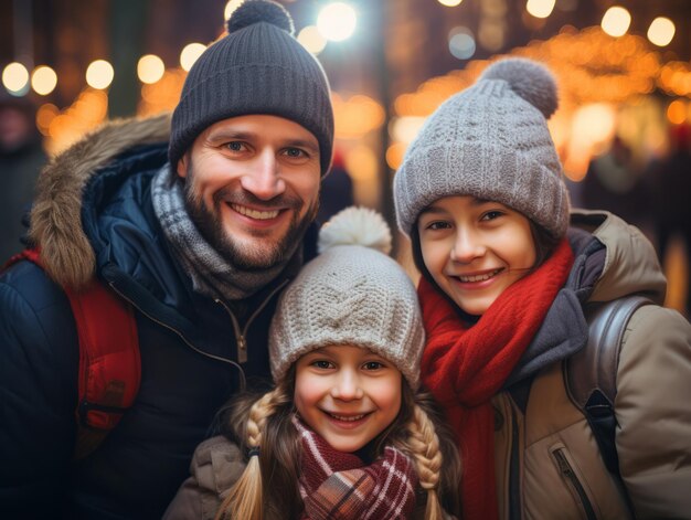 La famiglia festeggia insieme la vigilia di Natale