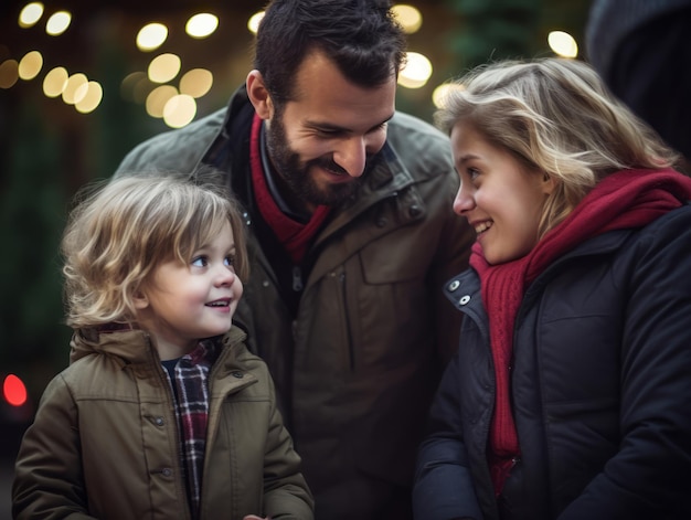 La famiglia festeggia insieme la vigilia di Natale