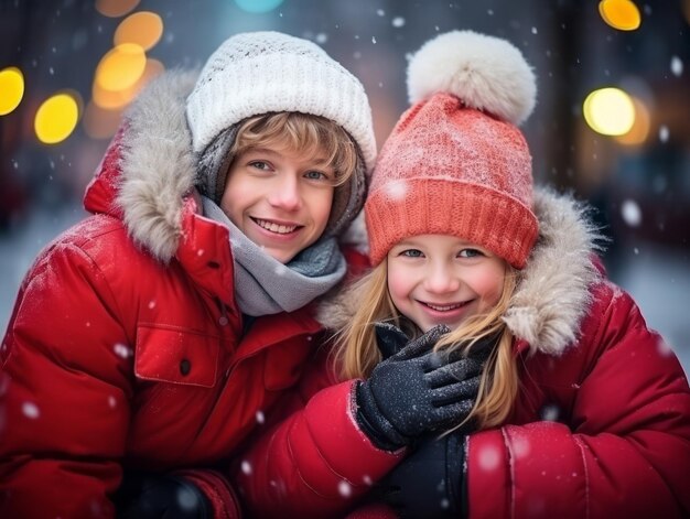 La famiglia festeggia insieme la vigilia di Natale