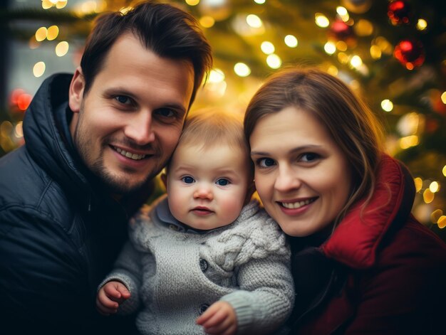 La famiglia festeggia insieme la vigilia di Natale