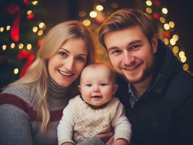 La famiglia festeggia insieme la vigilia di Natale