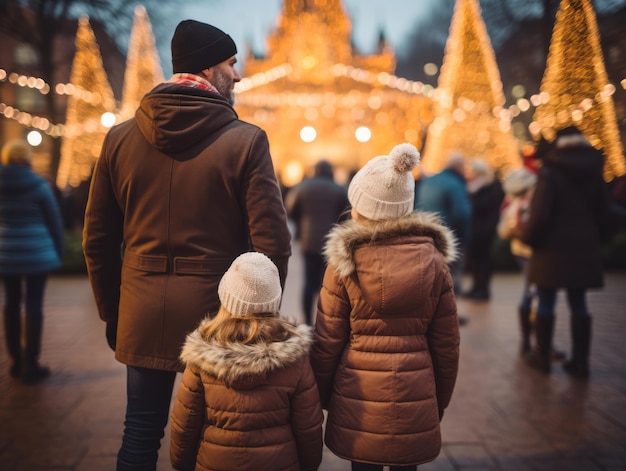 La famiglia festeggia insieme la vigilia di Natale