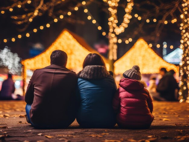 La famiglia festeggia insieme la vigilia di Natale