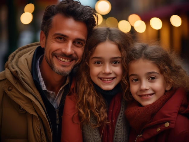 La famiglia festeggia insieme la vigilia di Natale