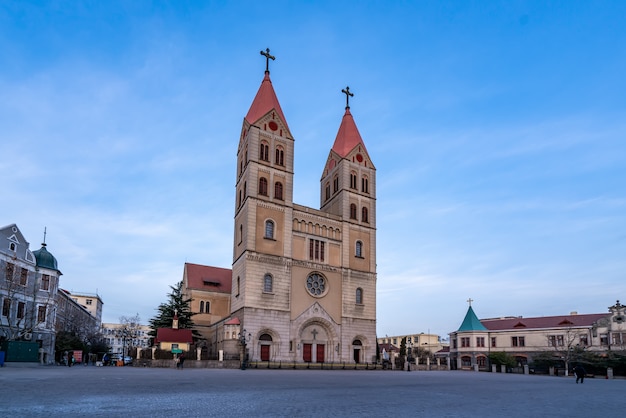 La famosa chiesa cattolica di Qingdao