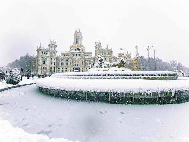 La famosa piazza Cibeles a Madrid