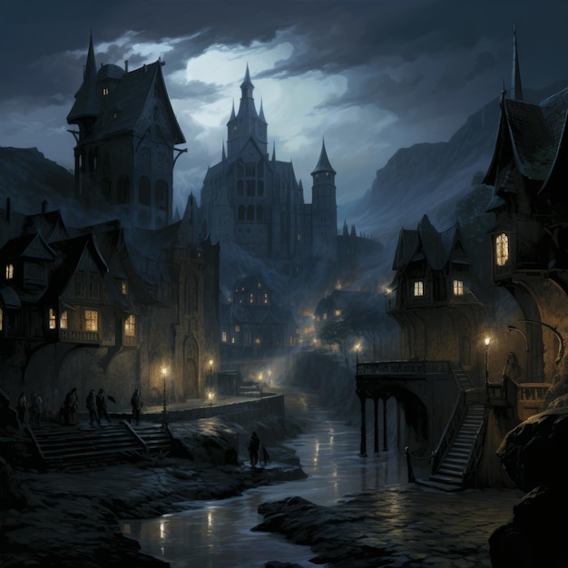 La fantasia gotica oscura del castello di Barovia Una maledizione di Strahd nell'ambiente 219