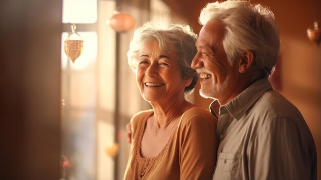 La felicità delle coppie anziane trabocca