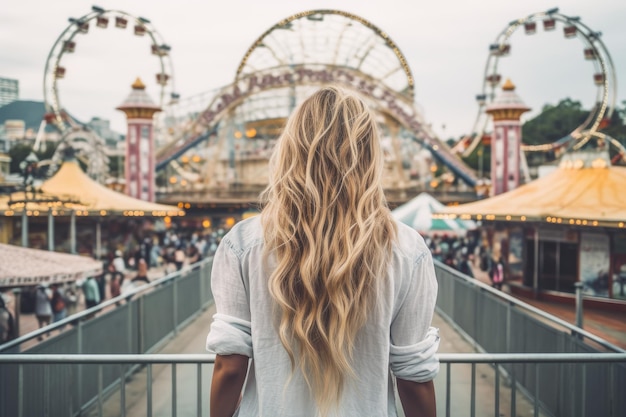 La festa del parco divertimenti donna Genera Ai