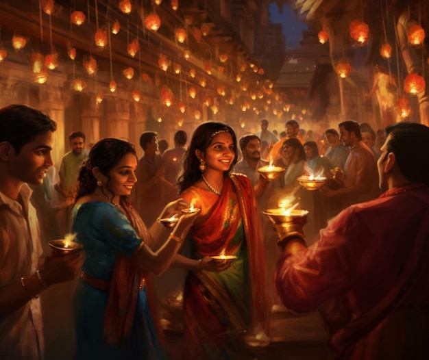 La festa delle luci Diwali