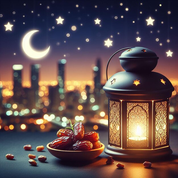 La festa musulmana del mese sacro del Ramadan Kareem Generate da Ai