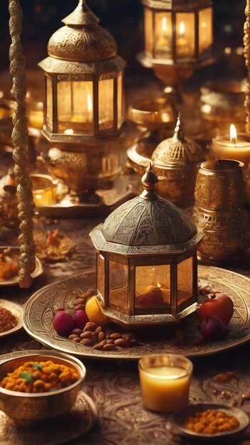 La festa musulmana del mese sacro di Ramadan Kareem bellissimo sfondo