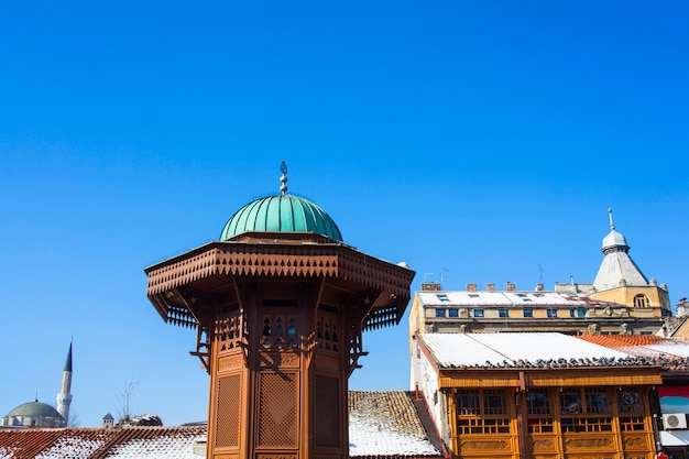 La fontana in legno Sebilj, Sarajevo