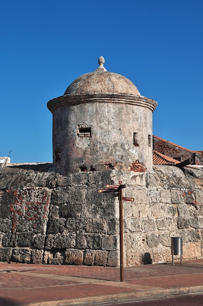 La fortezza d'epoca a Cartagena, Colombia, Sud America