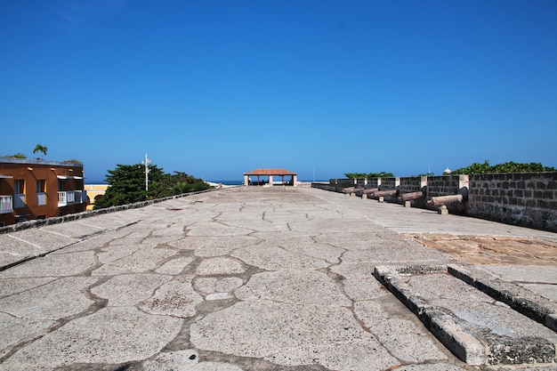 La fortezza d'epoca a Cartagena in Colombia, Sud America