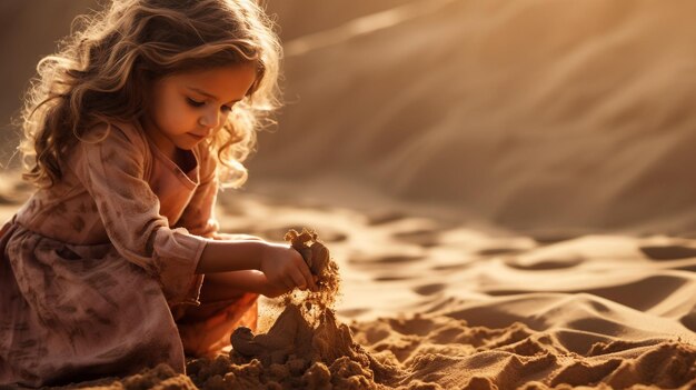 la foto della ragazza sulla spiaggia generata dall'IA