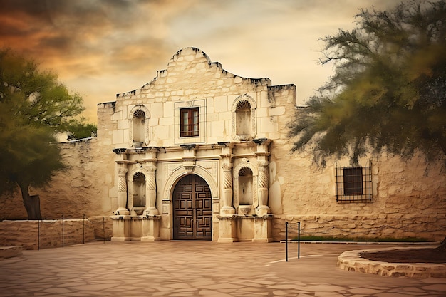 La fotografia storica del punto di riferimento di Alamo