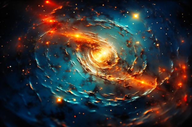 la galassia a spirale nello spazio con le stelle dentro