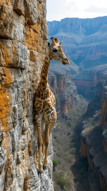 La giraffa in montagna