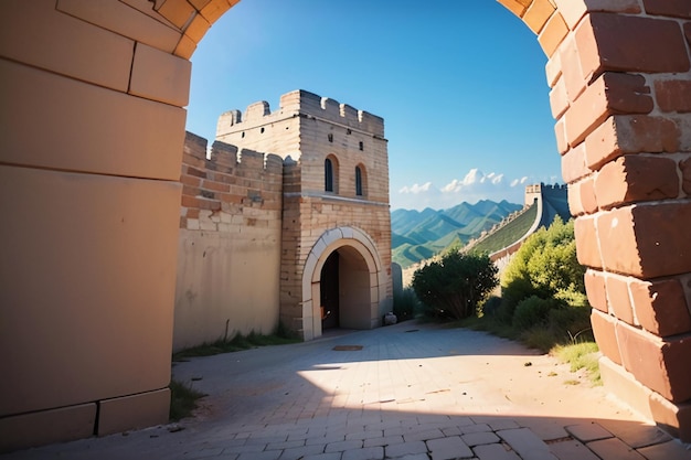 La Grande Muraglia cinese, monumento storico, meraviglie del mondo, attrazioni famose, carta da parati antica, sfondo