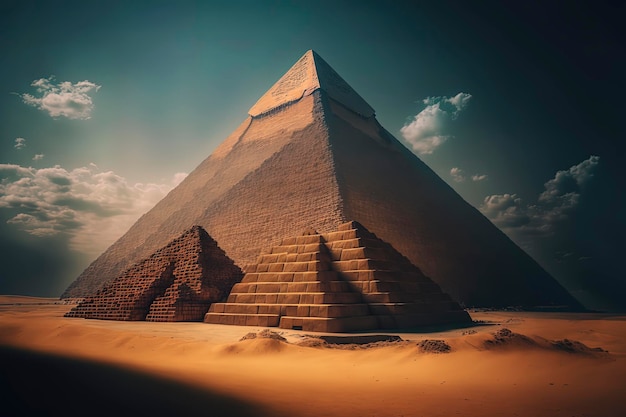 La Grande Piramide di Giza Il Cairo Egitto Fotografia di viaggio AIGenerated