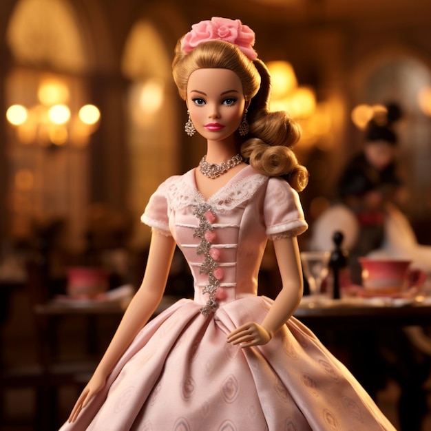 La grandiosità vittoriana fa rivivere lo squisito ensemble di Barbie del 1860