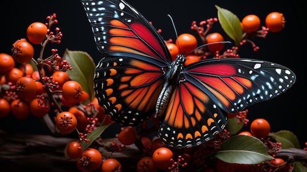 La graziosa farfalla monarca