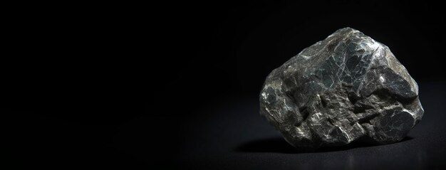 La kesterite è una rara pietra naturale preziosa su uno sfondo nero generata dall'AI.