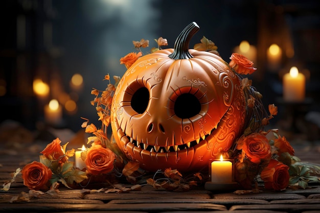 La lanterna spaventosa delle zucche di Halloween