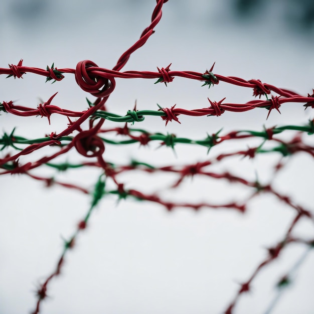 La libertà del filo spinato rosso e verde rompe le barriere