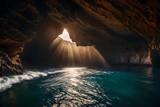 La luce alla fine di una grotta