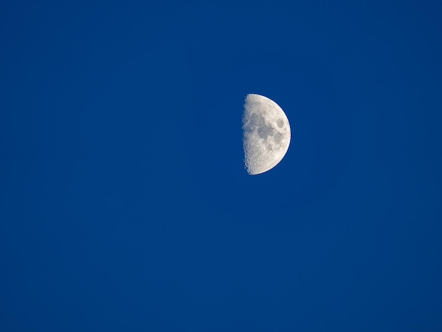 la luna crescente nel primo quarto con i crateri