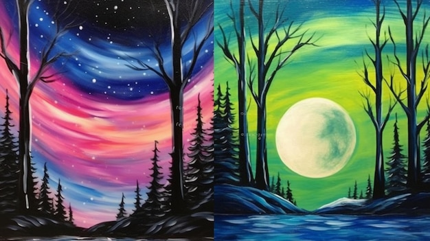 La luna e gli alberi di persona