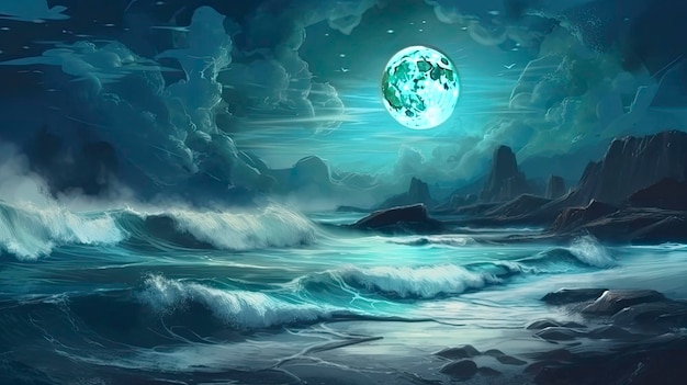 La luna e il mare