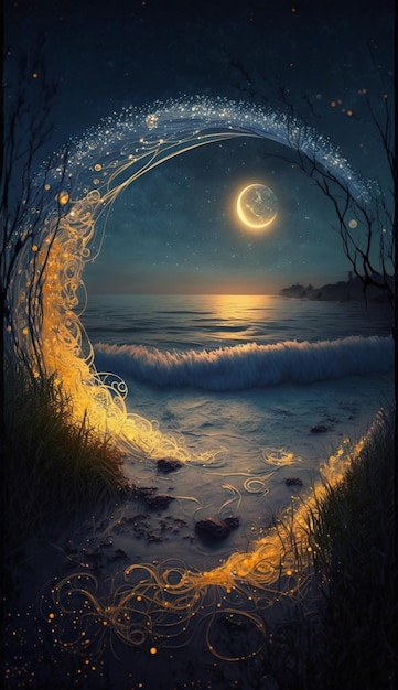 La luna e il mare