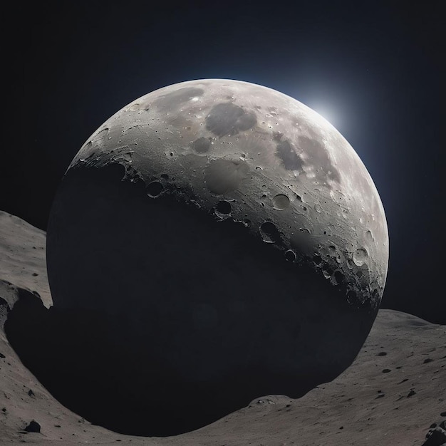 la luna nello spazio