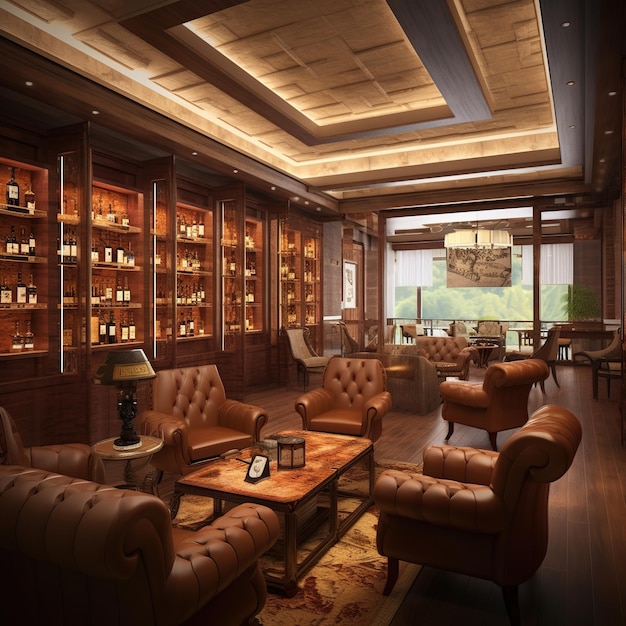 La lussuosa cigar lounge