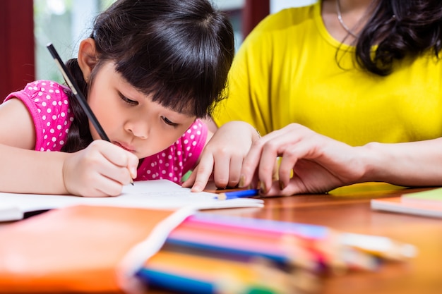 La madre cinese homeschooling suo figlio