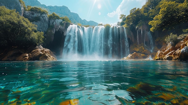 La maestosa cascata di Kravica in Bosnia Un paesaggio naturale mozzafiato