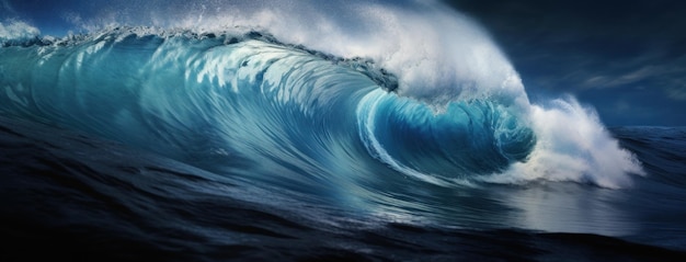 La maestosa cresta delle onde oceaniche