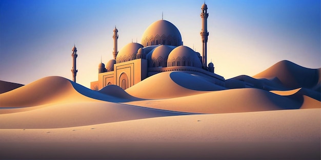 La magnifica moschea si trova nel deserto