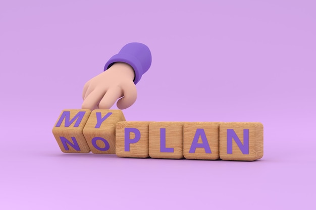 La mano gira un dado e cambia l'espressione myplan in noplan