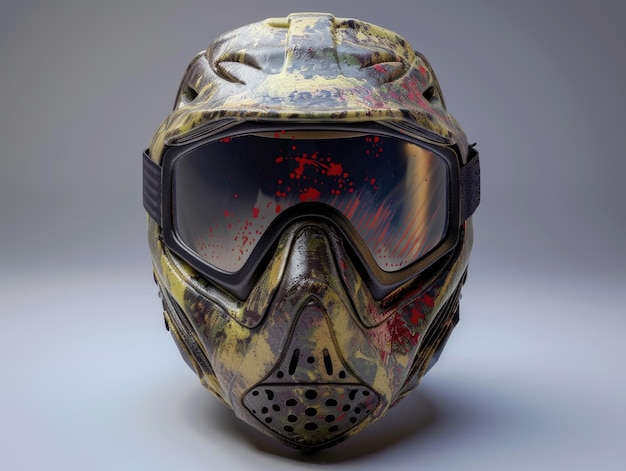 La maschera blindata per l'azione del paintball fornisce sicurezza e protezione agli appassionati di paintball