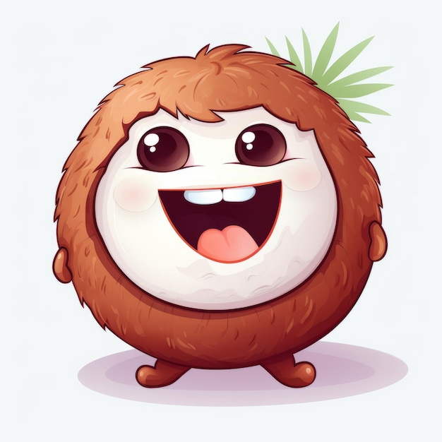 La mascotte dei cartoni animati Happy Coconut