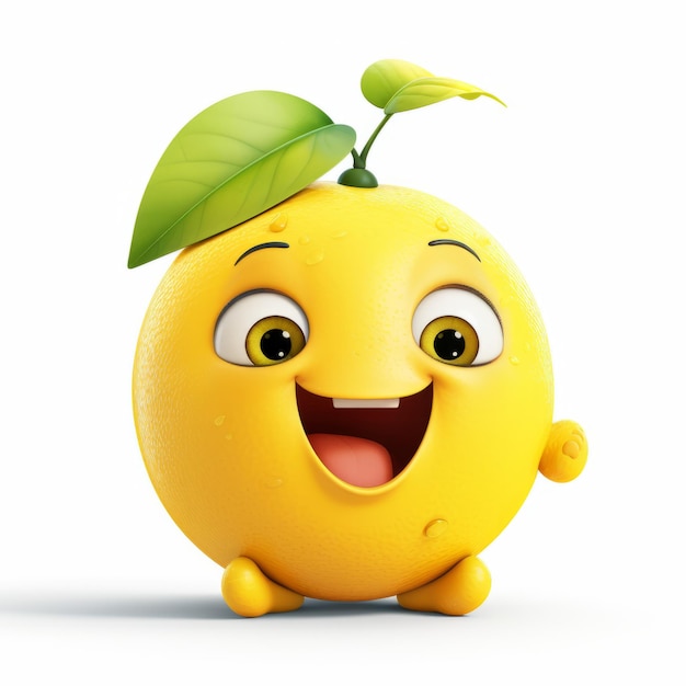 La mascotte dei cartoni animati Happy Lemon